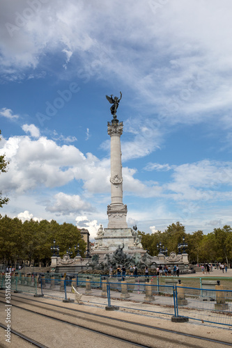  Esplanade des Quinconces  fontain of the Monument aux Girondins in Bordeaux. France