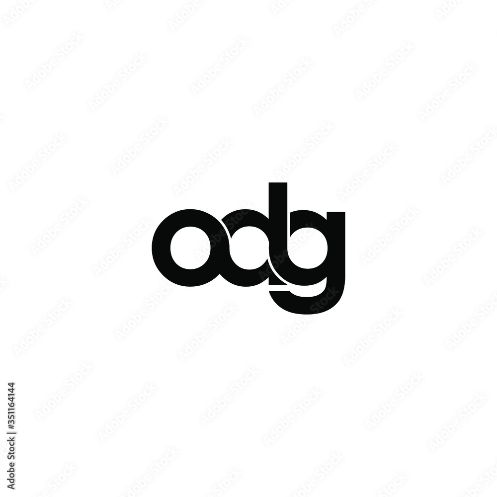 odg letter original monogram logo design vector de Stock | Adobe Stock