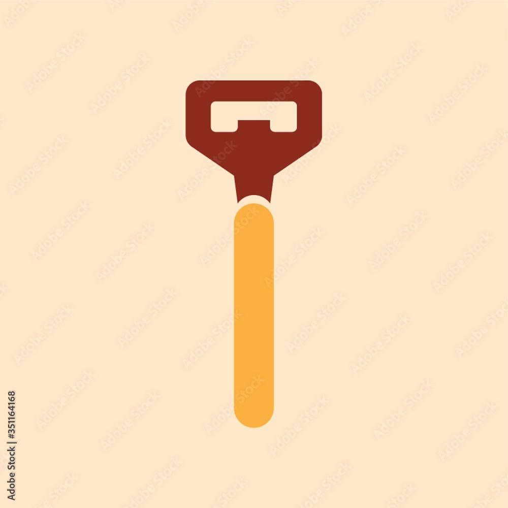A beer bottle opener illustration. A beer bottle opener illustration.
