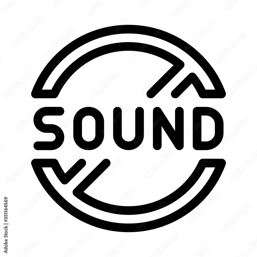 sound ban icon vector. sound ban sign. isolated contour symbol illustration