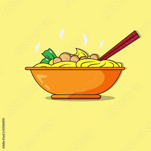 meatball flat illustration