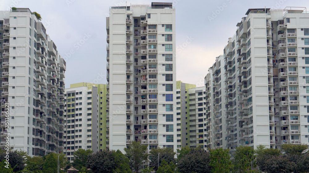 Generic Apartment Building Window Facade in Singapore