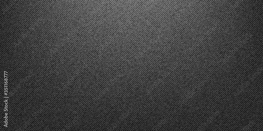 Fototapeta premium Realistic Black Jeans Texture for wide Horizontal Banner Design