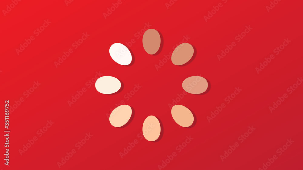 Eggs on red background. Vector background Eggs on red background. Vector background
