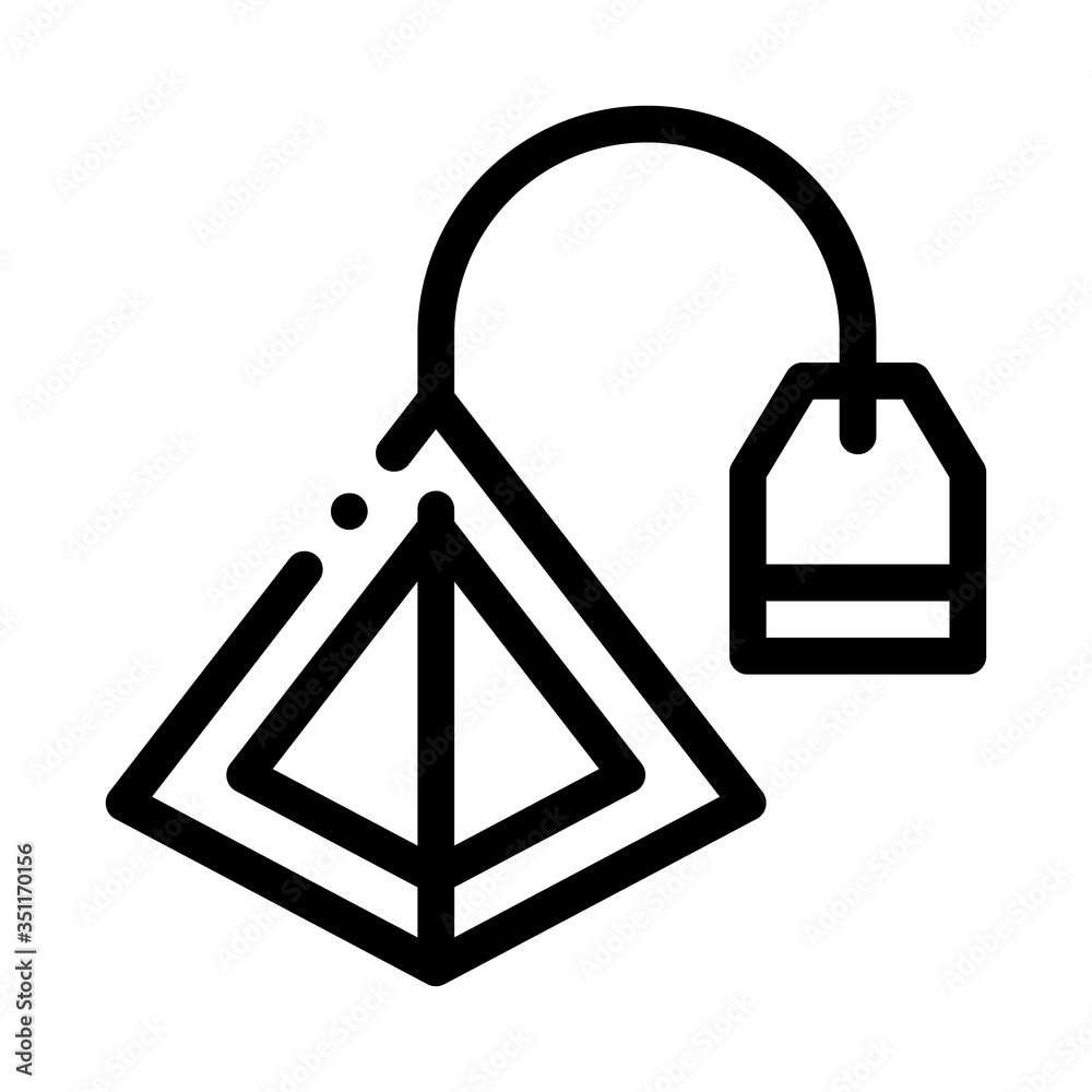 tea bag pyramids icon vector. tea bag pyramids sign. isolated contour symbol illustration tea bag pyramids icon vector. tea bag pyramids sign. isolated contour symbol illustration