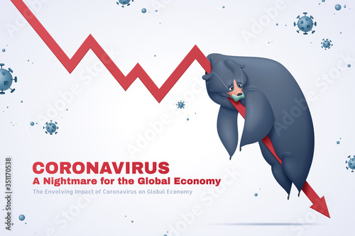 Bear market concept illustration