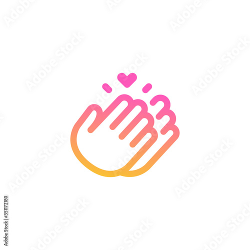 Clapping hands icon. Vector Illustration