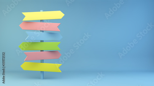 Colorful signpost