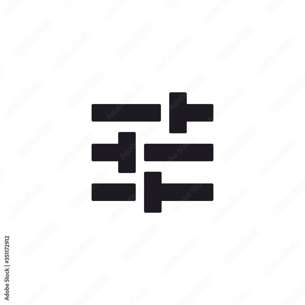 Adjustment icon. Vector Illustration Adjustment icon. Vector Illustration