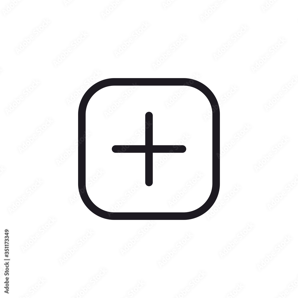 Add button icon. Vector Illustration Add button icon. Vector Illustration