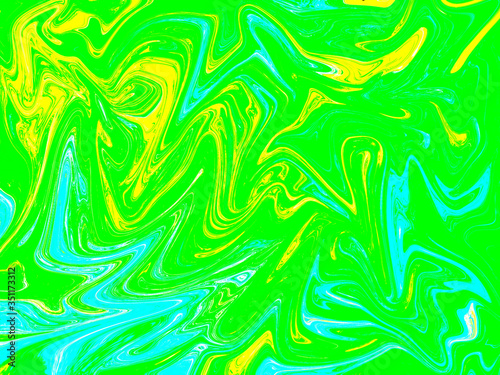 Fluid abstract  green background. modern desing textile