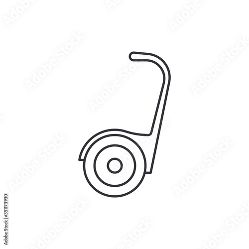 Segway icon isolated on background. Self-balancing scooter symbol modern, simple, vector, icon for website design, mobile app, ui. Vector Illustration