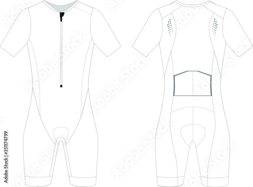 Custom Short Sleeve Triathlon Skin suit Blank Templates