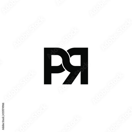 pr letter original monogram logo design