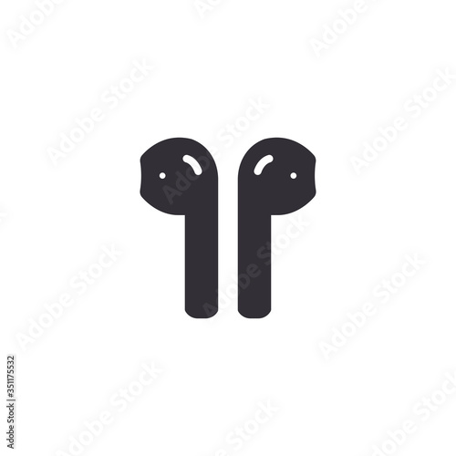 Earphones icon. Wireless symbol modern simple vector icon for website design, mobile app, ui. Vector Illustration