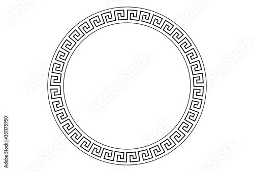 greca, meandro, cornice, decorazione, antica grecia photo