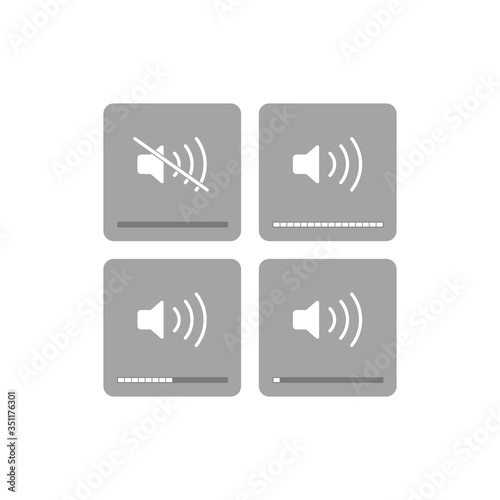 Sound buttons icon. Volume symbol modern, simple, vector, icon for website design, mobile app, ui. Vector Illustration