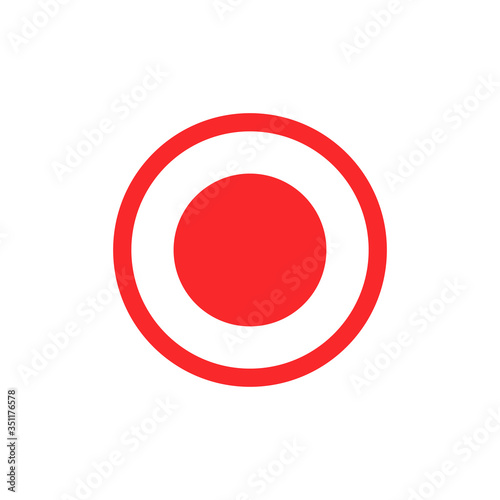 Screen recorder button. Screen record symbol modern simple vector icon for website design, mobile app, ui. Vector Illustration