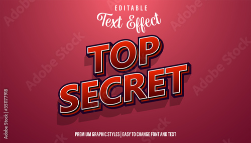 Top Secret, Title Sign Editable Text Effect