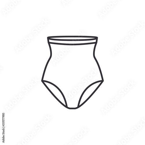 High waist brief icon. Woman underwear symbol modern, simple, vector, icon for website design, mobile app, ui. Vector Illustration