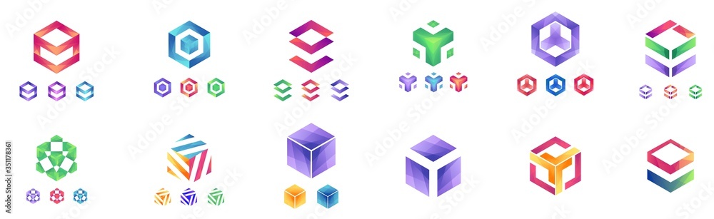 Set Of Premium Box Logo Design Set Of Premium Box Logo Design