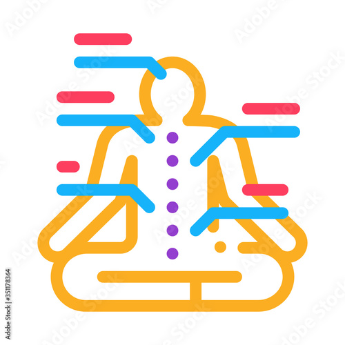 yogi traditional chinese medicine icon vector outline illustration