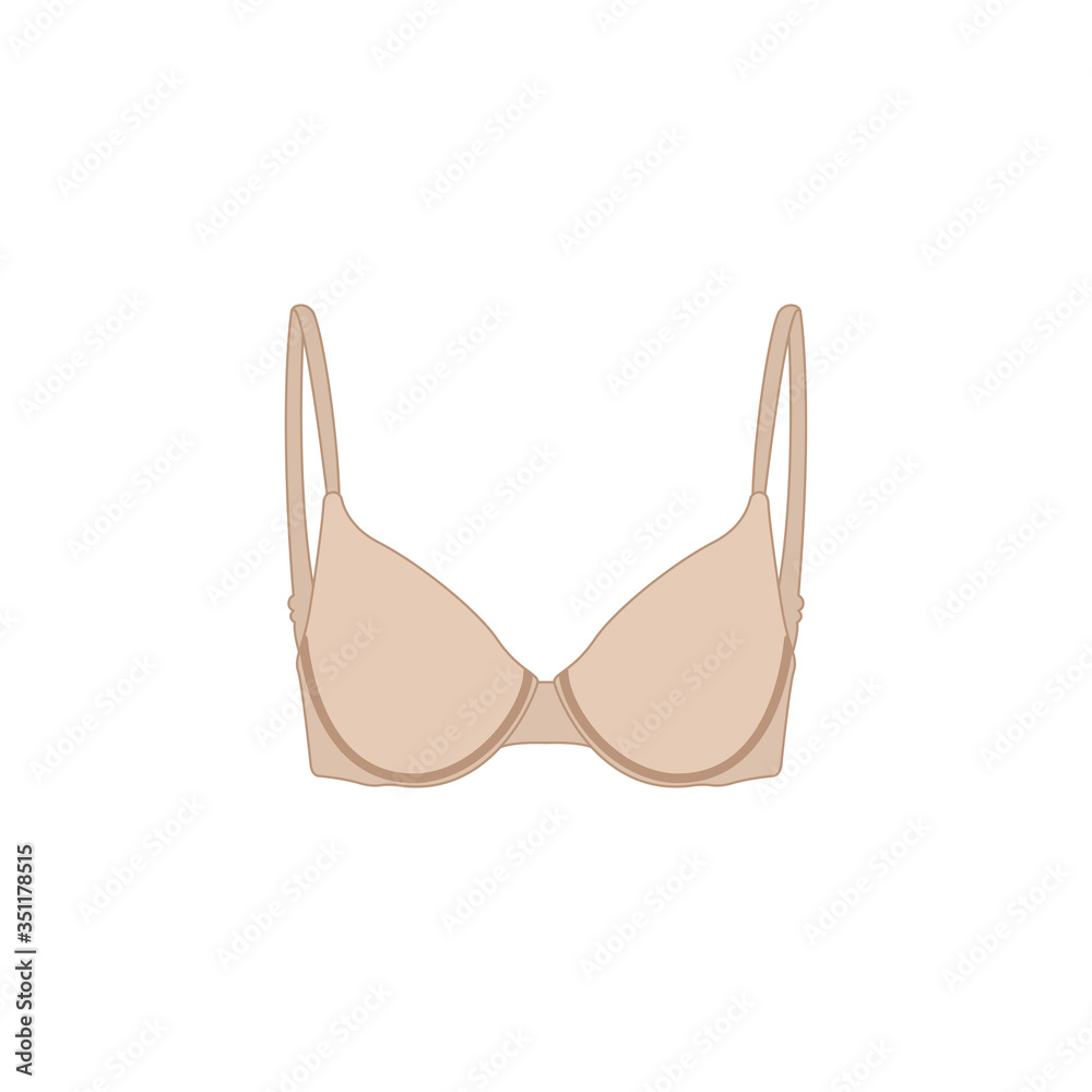Skin color bra icon. Feminine underwear symbol modern, simple, vector, icon for website design, mobile app, ui. Vector Illustration Skin color bra icon. Feminine underwear symbol modern, simple, vector, icon for website design, mobile app, ui. Vector Illustration