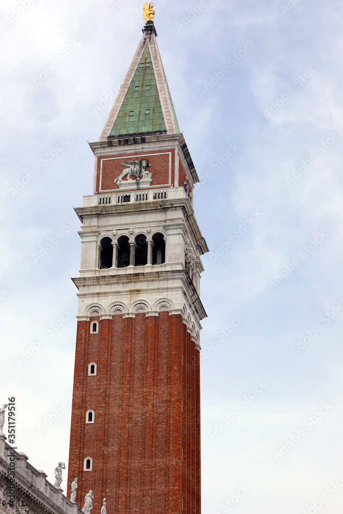 Bell tower of Saint Mark in Venice Italy