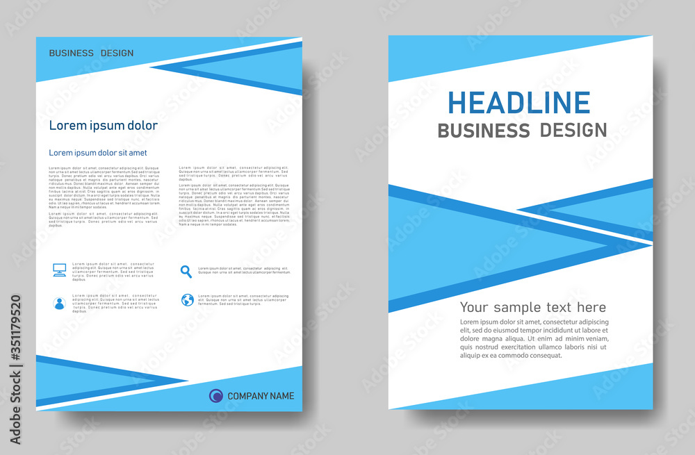 Obraz premium Vector design template for brochure, magazine, annual report, poster.