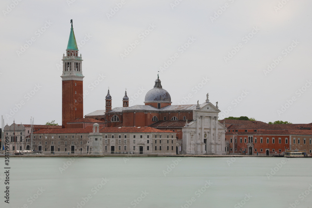 Church of Saint George in  Venice photographed with the long exp