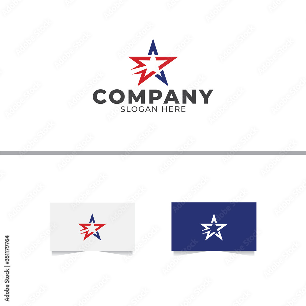 Star Arrow Logo Design Vector Template