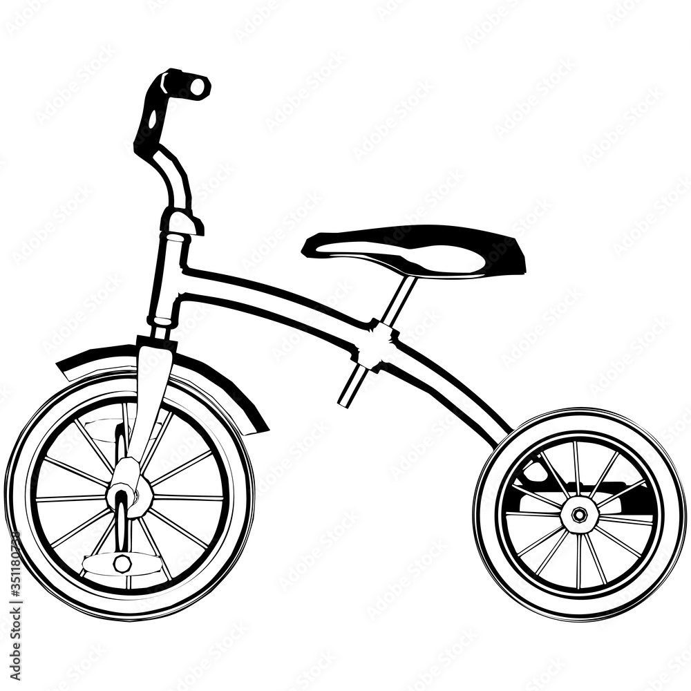 Fototapeta premium Old Tricycle vector