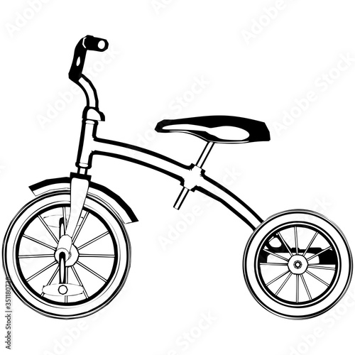 Old Tricycle vector