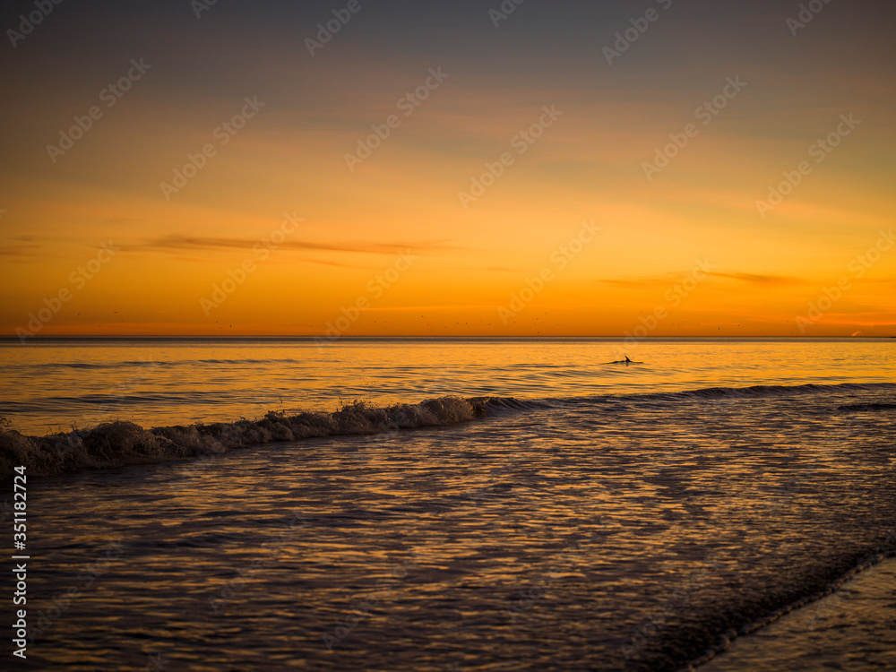 sunset on the beach