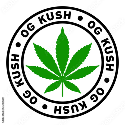 Round OG Kush Marijuana Strain Clipart