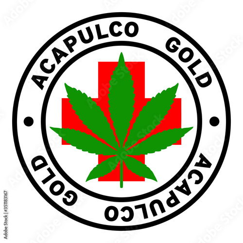 Round Acapulco Gold Medical Marijuana Strain Clipart