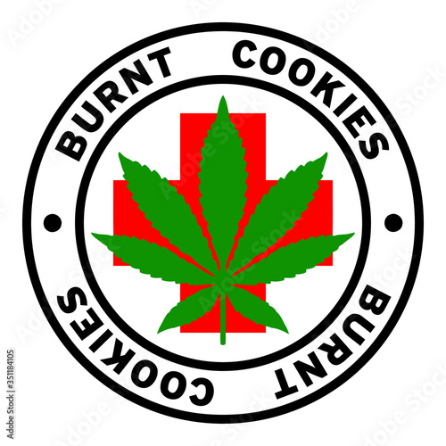Round Burnt Cookies Medical Marijuana Strain Clipart
