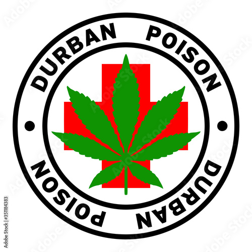 Round Durban Poison Medical Marijuana Strain Clipart