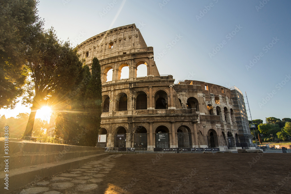 Coliseum at sunrise, Rome, Italy