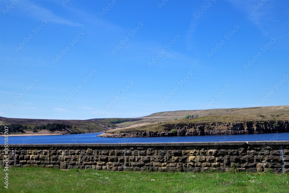 View of Winscar Reservoir, Dunford Bridge, South Yorkshire.