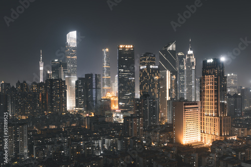guangzhou city at night