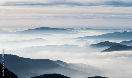 Stunning aerial view of Mountains