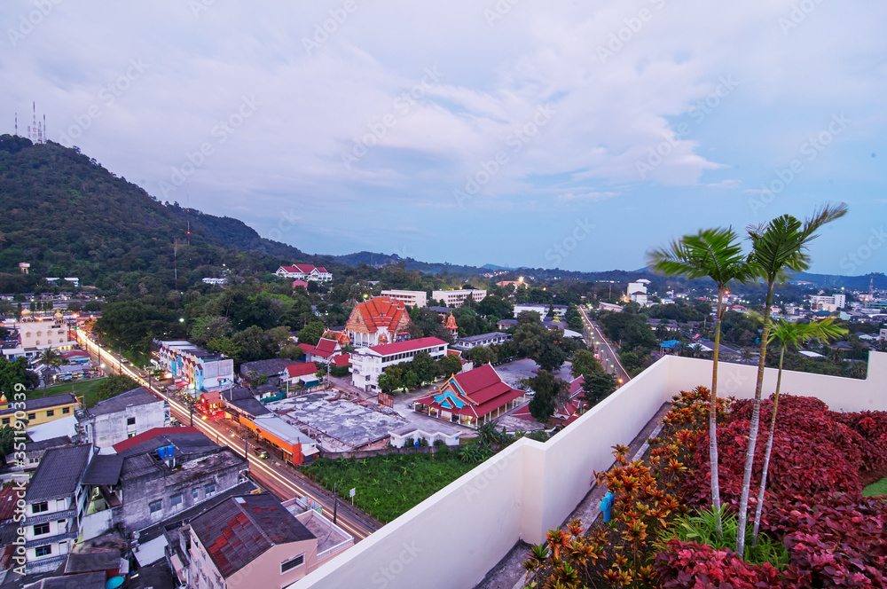 Εκτύπωση καμβά View from the roof on Phuket town, Thailand.