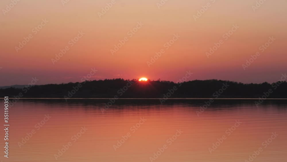 Sunset Evening Landscape. Seamless Loop Background. Location: Sweden. Sunset Evening Landscape. Seamless Loop Background. Location: Sweden.