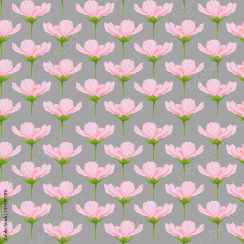 Seamless floral pattern. Hand drawn wildflowers  poppy  ranunculus. Graceful vintage watercolor painting. Perfect for fabric  textile  packaging  wallpaper  background design.