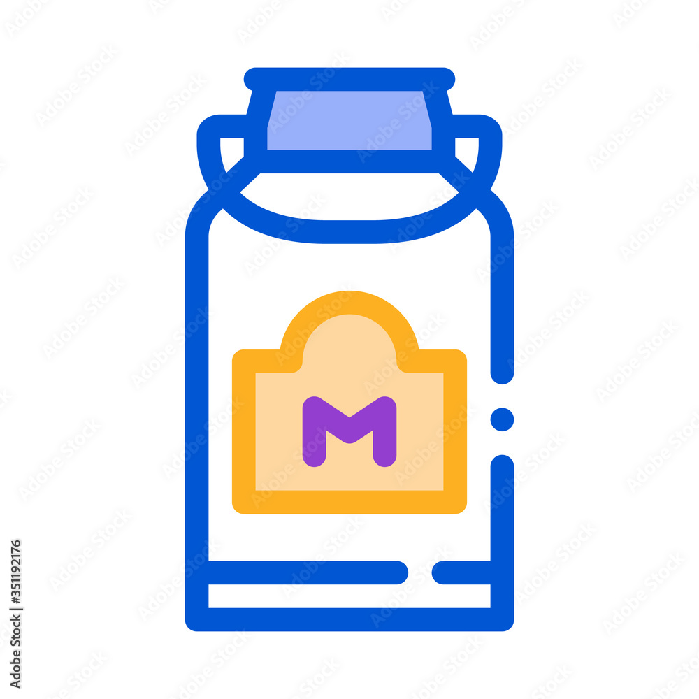 milk can with handle icon vector. milk can with handle sign. color symbol illustration milk can with handle icon vector. milk can with handle sign. color symbol illustration