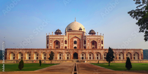 Humayun's Tomb beautiful old Mughal architecture  monument in Delhi India photo