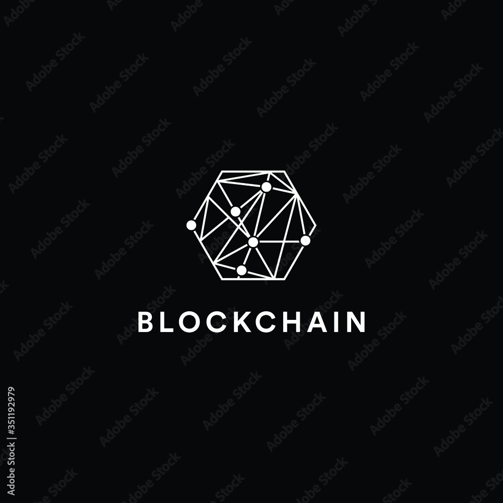 Blockchain Logo Template. Technology Vector Design. Cryptocurrency Illustration Blockchain Logo Template. Technology Vector Design. Cryptocurrency Illustration
