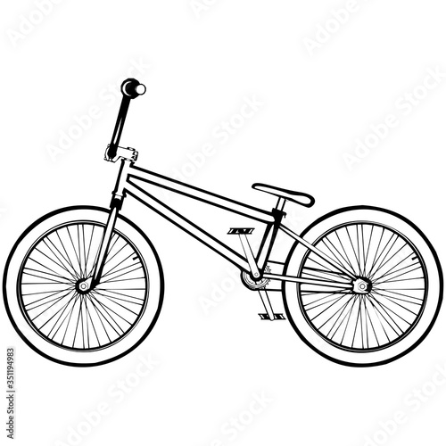 BMX bike vector. Isolated on white background.