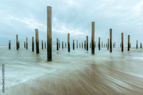 Obraz na płótnie Poles Village (Palendorp) in Petten, Netherlands w salonie